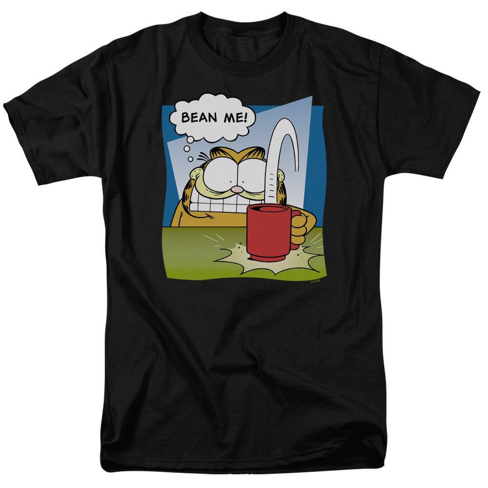 Garfield Bean Me Mens T Shirt Black Retro Pop Classics