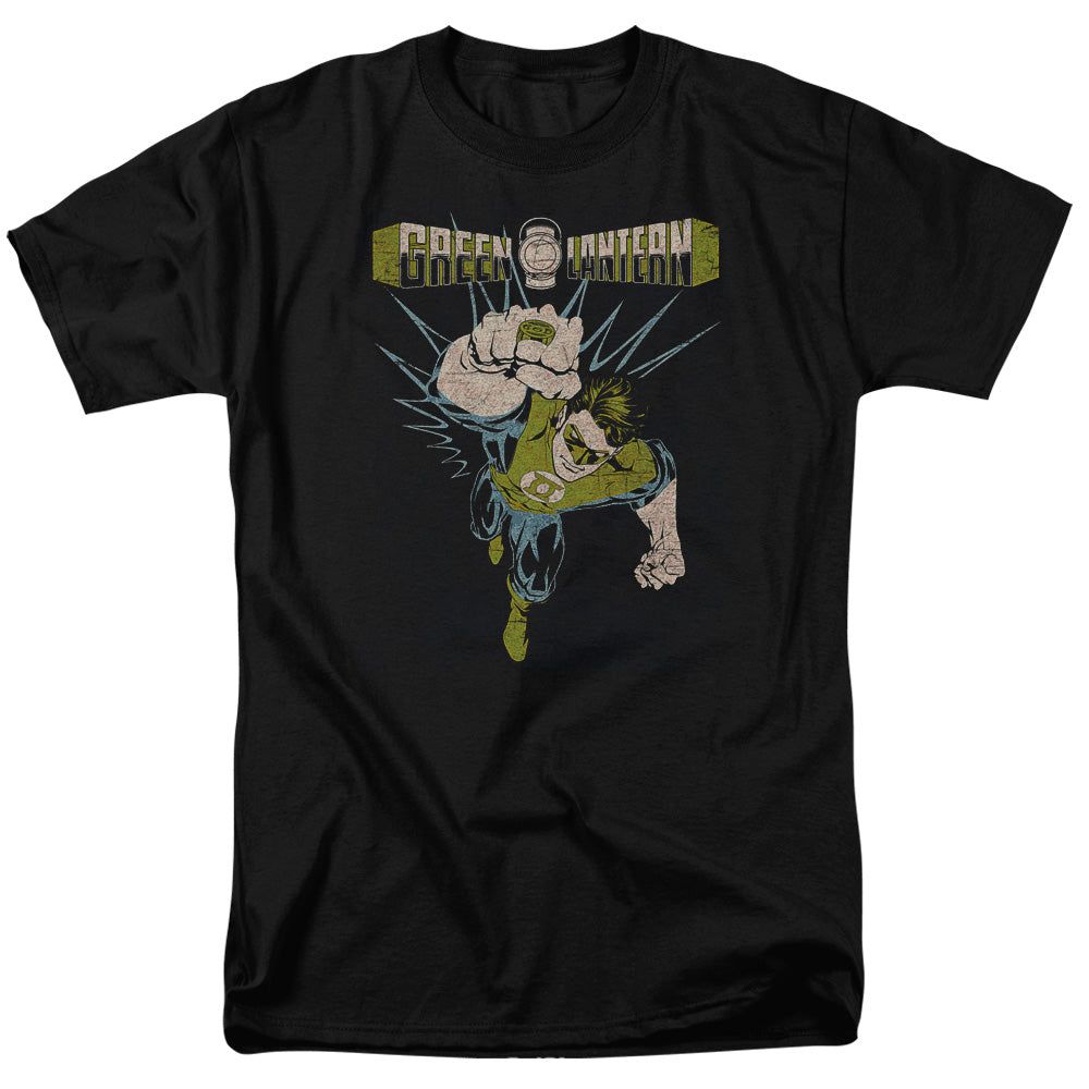 Green Lantern Powerful Mens T Shirt Black Retro Pop Classics