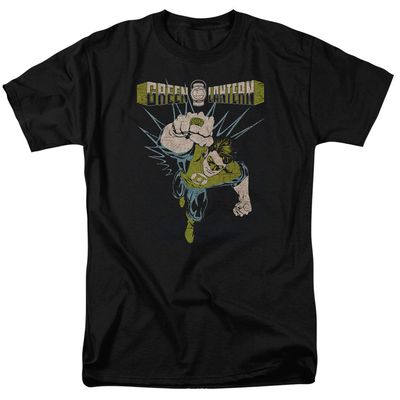 Green Lantern Powerful Mens T Shirt Black Retro Pop Classics