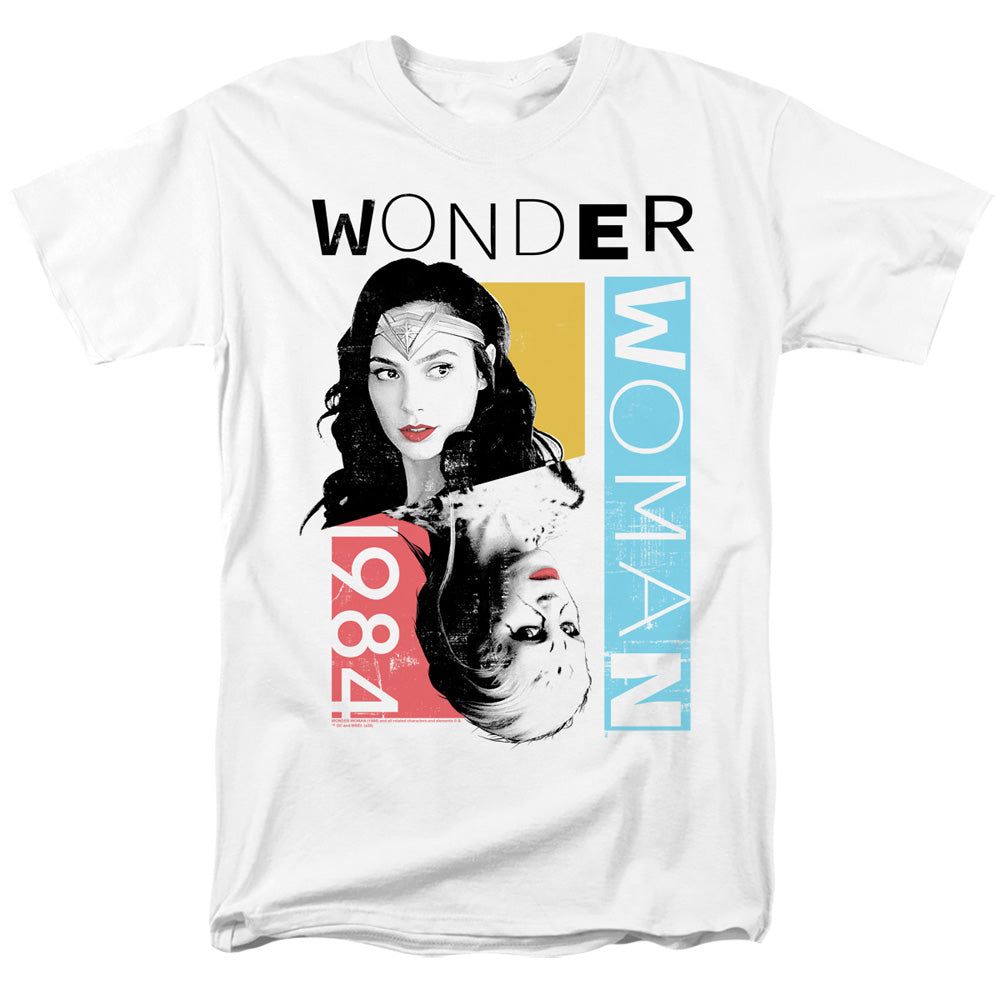 Wonder Woman 84 Color Blocks Mens T Shirt White Retro Pop Classics