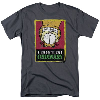 Garfield I Dont Do Ordinary Mens T Shirt Charcoal Retro Pop Classics