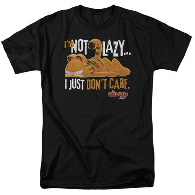 Garfield Not Lazy Mens T Shirt Black Retro Pop Classics