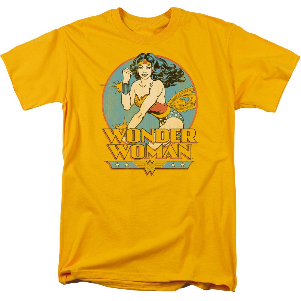 Dc Wonder Woman Mens T Shirt Gold Retro Pop Classics