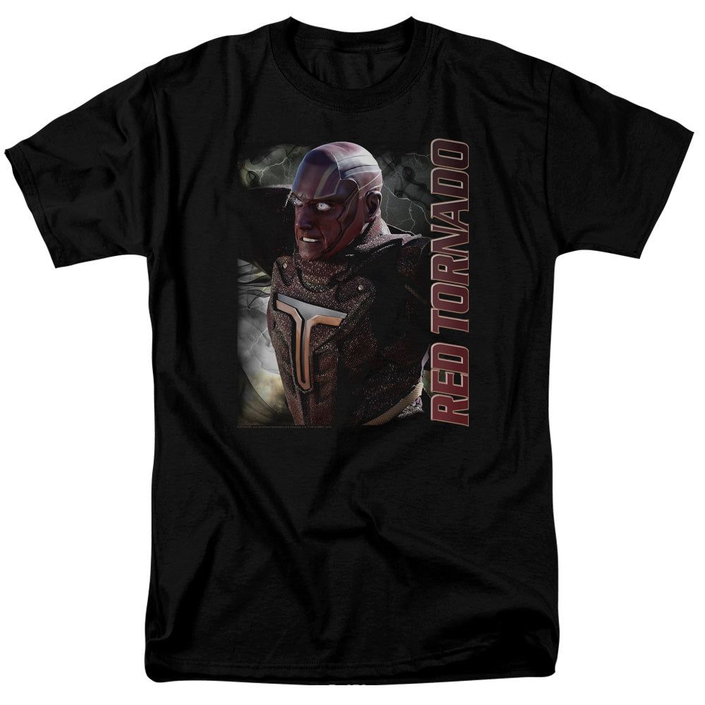 Supergirl Red Tornado Mens T Shirt Black Retro Pop Classics