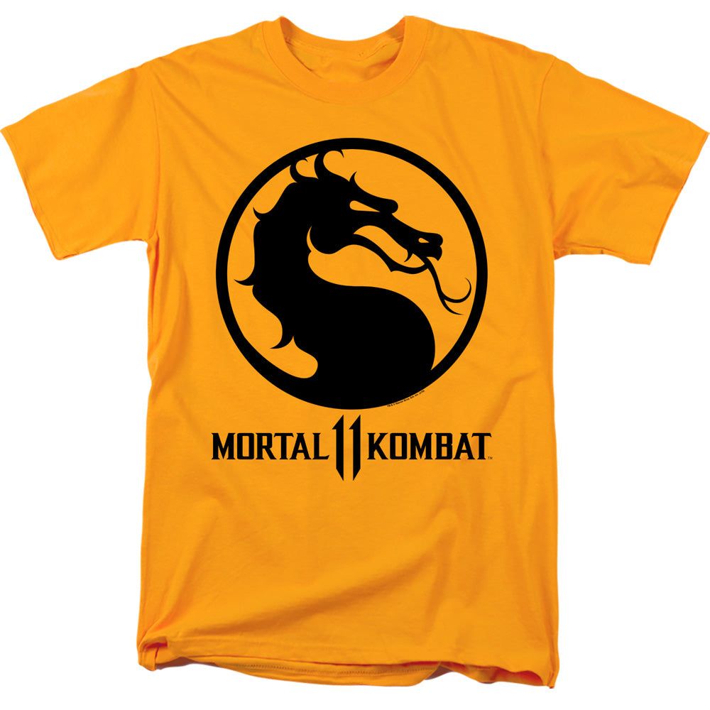 Mortal Kombat 11 Dragon Logo Mens T Shirt Gold Retro Pop Classics