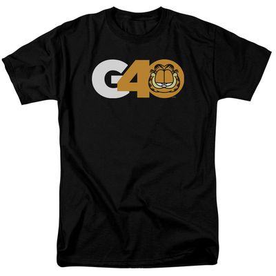 Garfield G40 Mens T Shirt Black Retro Pop Classics