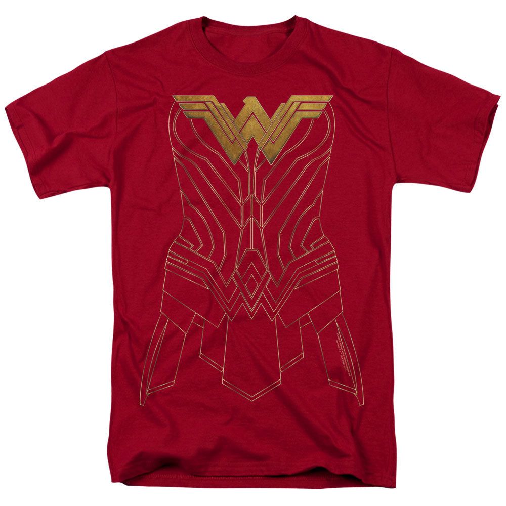 Wonder Woman Movie Armor Outline Mens T Shirt Cardinal Retro Pop Classics