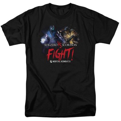 Mortal Kombat X Fight Mens T Shirt Black Retro Pop Classics