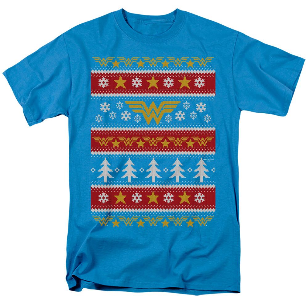 Dc Wonder Woman Wonder Woman Christmas Sweater Mens T Shirt Turquoise Retro Pop Classics
