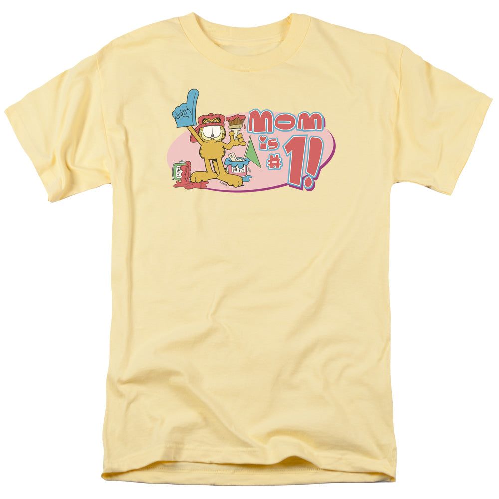 Garfield Mom Number One Mens T Shirt Yellow Retro Pop Classics