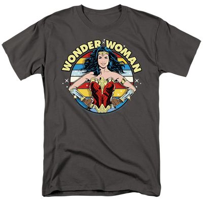 Wonder Woman 84 Woman Of Wonder Mens T Shirt Charcoal Retro Pop Classics