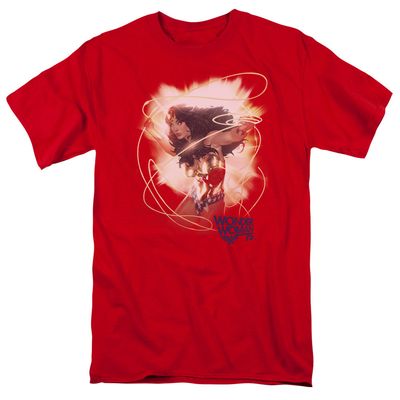 Wonder Woman 75Th Burst Mens T Shirt Red Retro Pop Classics