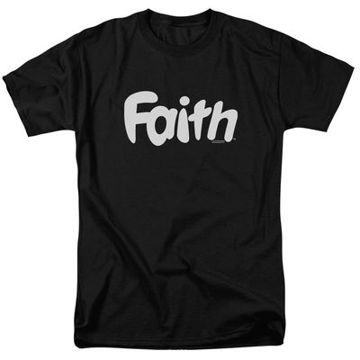 Valiant Faith Logo Mens T Shirt Black Retro Pop Classics