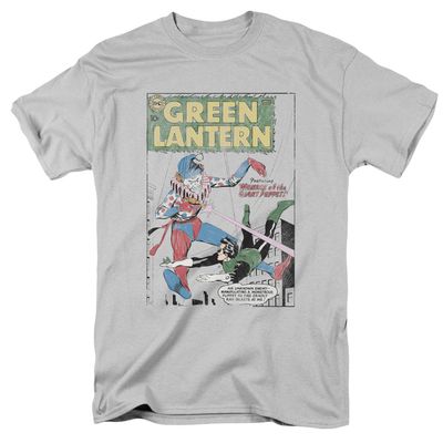 Green Lantern Puppet Menace Mens T Shirt Silver Retro Pop Classics