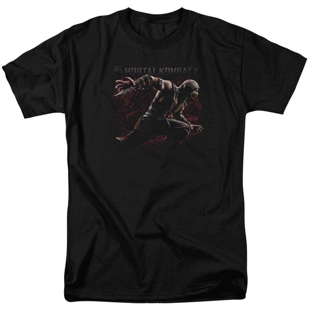 Mortal Kombat X Scorpion Lunge Mens T Shirt Black Retro Pop Classics