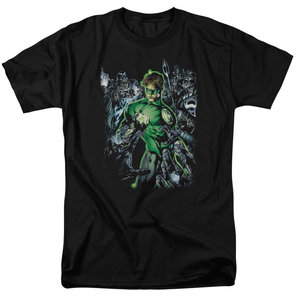 Green Lantern Surrounded By Death Mens T Shirt Black Retro Pop Classics