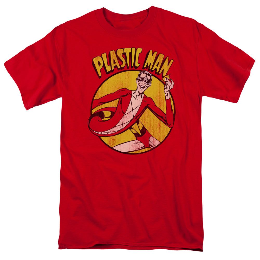 Dc Plastic Man Mens T Shirt Red Retro Pop Classics