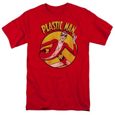Dc Plastic Man Mens T Shirt Red Retro Pop Classics