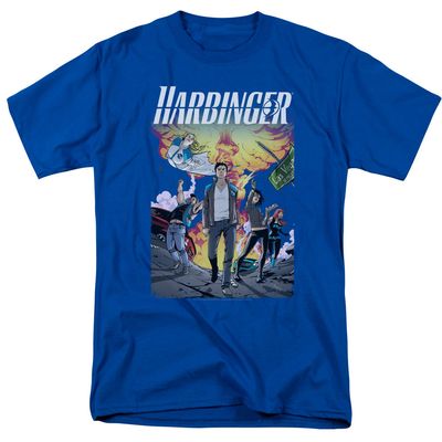 Harbinger Foot Forward Mens T Shirt Royal Blue Retro Pop Classics