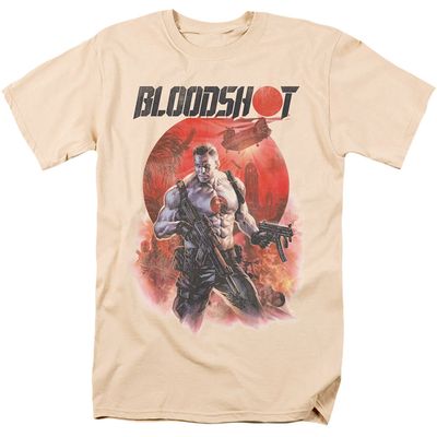 Bloodshot In The Middle Of It Mens T Shirt Cream Retro Pop Classics