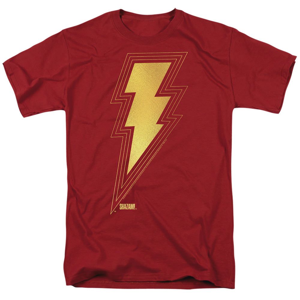 Shazam! Fury Of The Gods New Shazam Logo Mens T Shirt Cardinal Retro Pop Classics