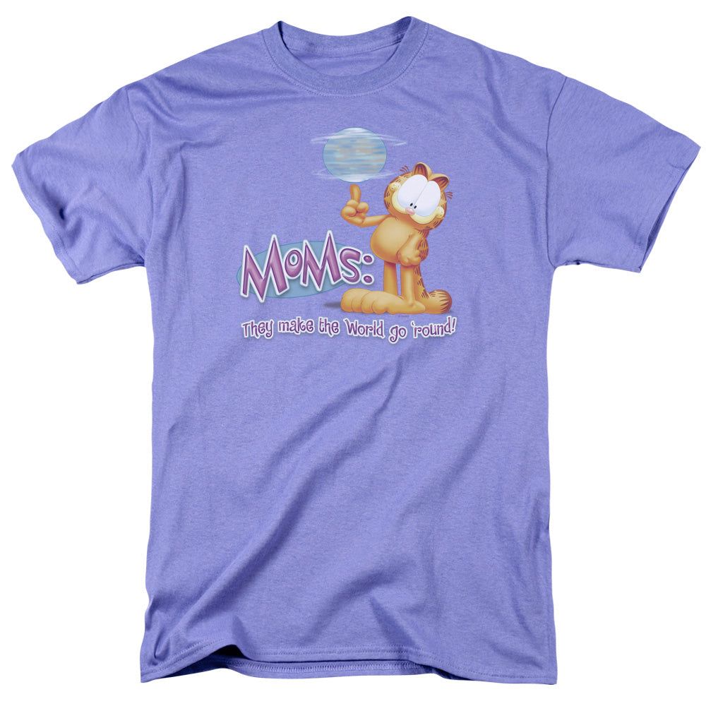 Garfield Make World Go Around Mens T Shirt Lavender Retro Pop Classics