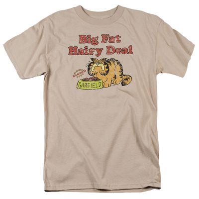 Garfield Big Fat Hairy Deal Mens T Shirt Sand Retro Pop Classics