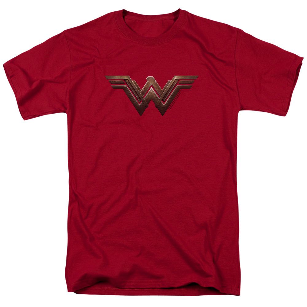 Wonder Woman Movie Wonder Woman Logo Mens T Shirt Cardinal Retro Pop Classics