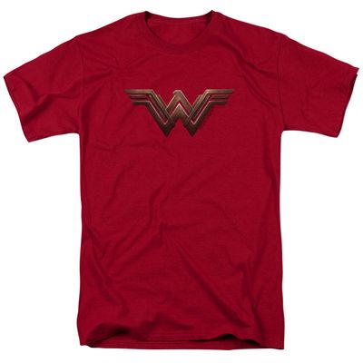 Wonder Woman Movie Wonder Woman Logo Mens T Shirt Cardinal Retro Pop Classics