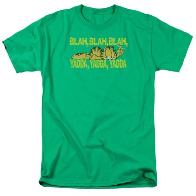 Garfield Blah Blah Blah Mens T Shirt Kelly Green Retro Pop Classics