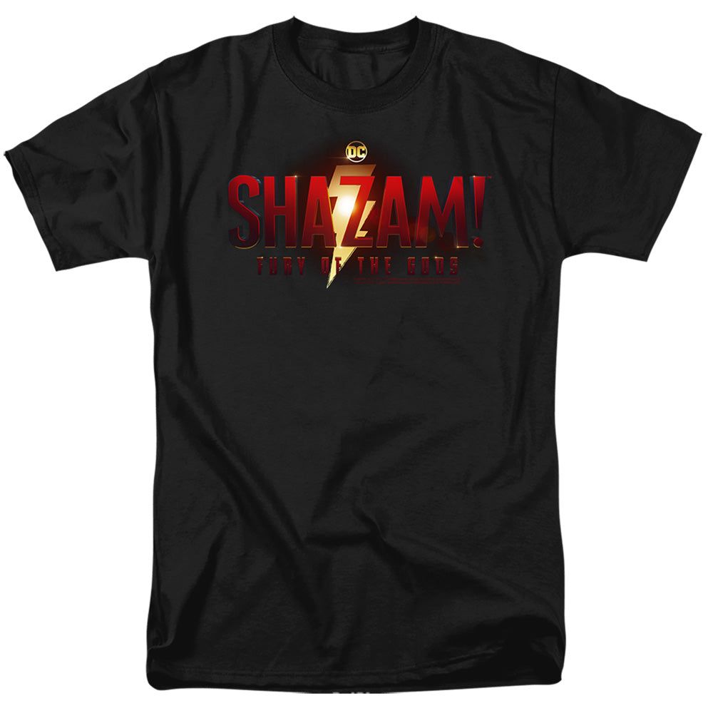 Shazam! Fury Of The Gods Fury Of The Gods Movie Logo Mens T Shirt Black Retro Pop Classics