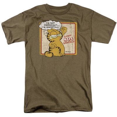 Garfield Undertall Mens T Shirt Safari Green Retro Pop Classics