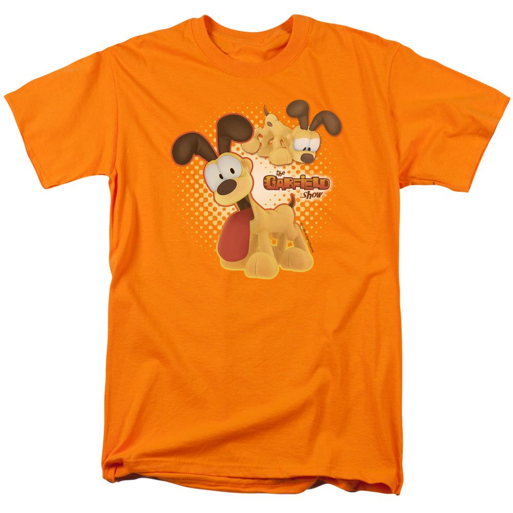 Garfield Odie Mens T Shirt Orange Retro Pop Classics