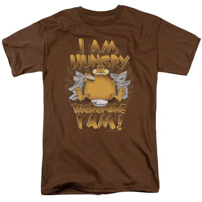 Garfield Therefore I Am Mens T Shirt Coffee Retro Pop Classics