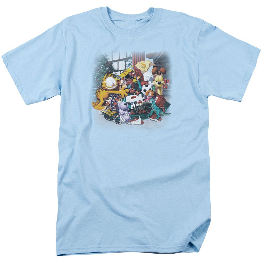 Garfield Mine! Mens T Shirt Light Blue Retro Pop Classics