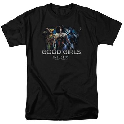 Injustice Gods Among Us Good Girls Mens T Shirt Black Retro Pop Classics
