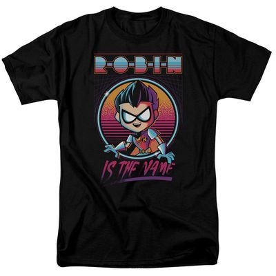 Teen Titans Go To The Movies Robin Mens T Shirt Black Retro Pop Classics