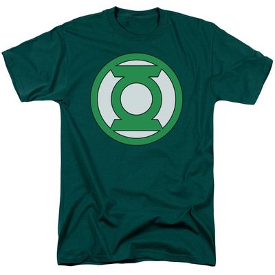 Green Lantern Lantern Logo Mens T Shirt Hunter Green Retro Pop Classics