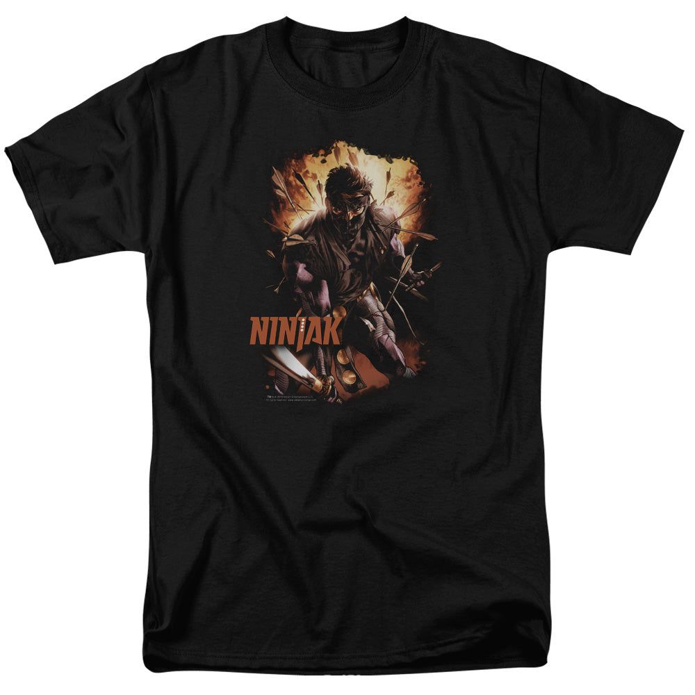 Ninjak Fiery Ninjak Mens T Shirt Black Retro Pop Classics