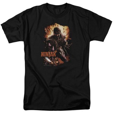 Ninjak Fiery Ninjak Mens T Shirt Black Retro Pop Classics