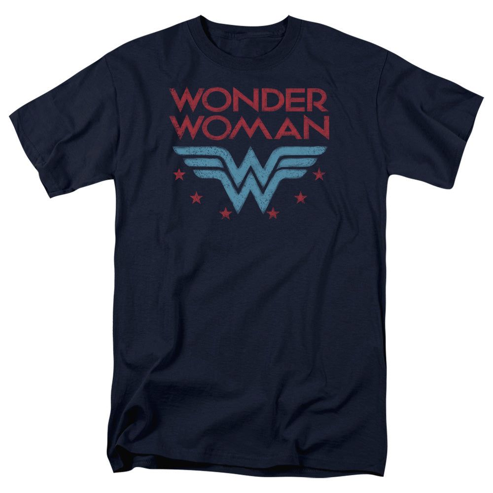 Dc Wonder Woman Wonder Stars Mens T Shirt Navy Retro Pop Classics