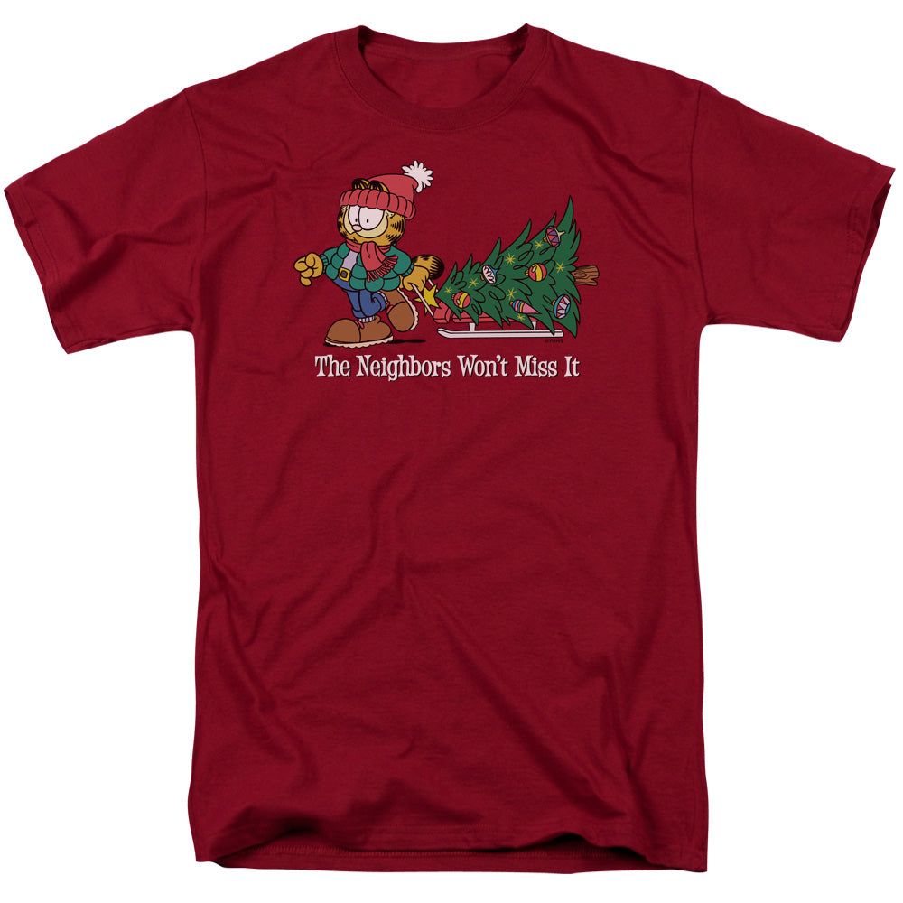 Garfield Wont Miss It Mens T Shirt Cardinal Retro Pop Classics