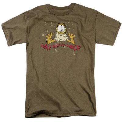 Garfield Way Beyond Help Mens T Shirt Safari Green Retro Pop Classics