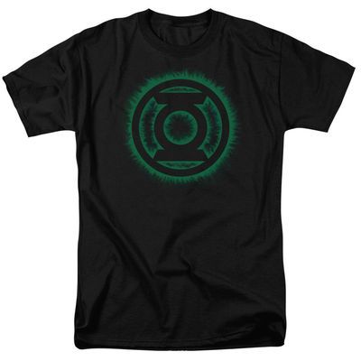 Green Lantern Green Flame Logo Mens T Shirt Black Retro Pop Classics