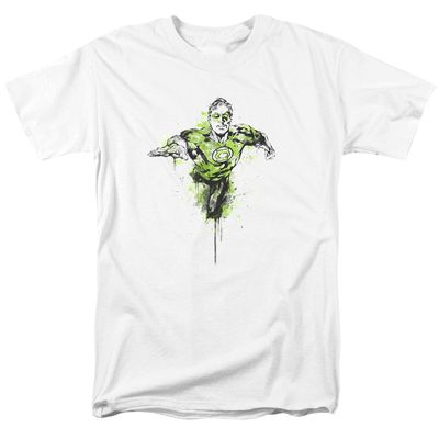 Green Lantern Inked Mens T Shirt White Retro Pop Classics