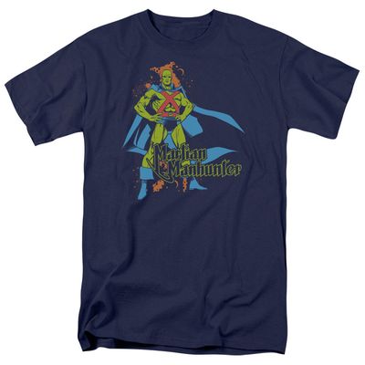 Dc Martian Manhunter Mens T Shirt Navy Retro Pop Classics