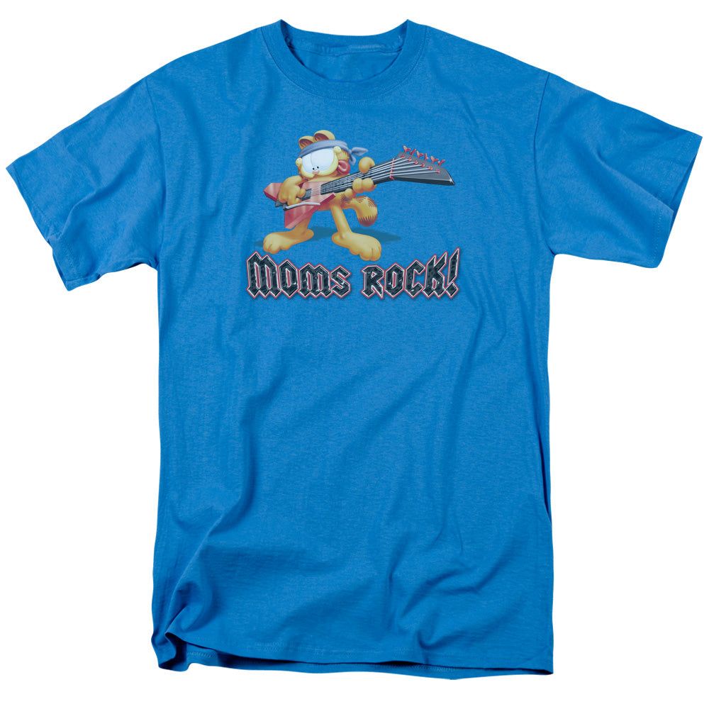 Garfield Moms Rock Mens T Shirt Turquoise Retro Pop Classics