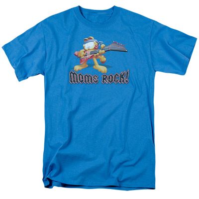 Garfield Moms Rock Mens T Shirt Turquoise Retro Pop Classics