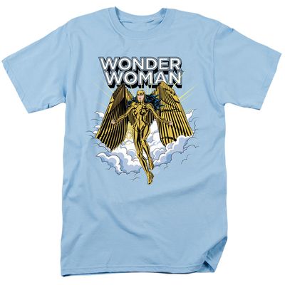 Wonder Woman 84 Glorious Wonder Mens T Shirt Light Blue Retro Pop Classics