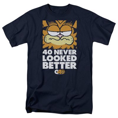 Garfield 40 Looks Mens T Shirt Navy Retro Pop Classics